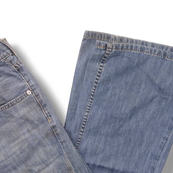 Levis 527 Jeans Sz 34/30 Boot Leg High Rise Faded Weathered Women Men - Picture 4 of 14